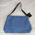 PRAGUE Blue Slouchy Shoulder Bag with Leather Strap Blue Photo 0