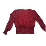 Meraki smocked WAIST V NECK RED blouse Size M Photo 2