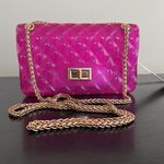 Le Miel  Gel Hot Pink Tote Gold Chain Purse/Shoulder Bag Photo 0