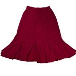 Vintage Desert West by Sherry Holt Cherry Red Flowy Long Maxi Skirt Women Small Photo 10