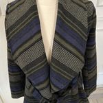 Jack by BB Dakota Striped Waterfall Belted Jacket Draped Open Front Boho SMALL Photo 3