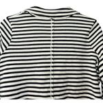 Free People  Striped Knit Blazer Jacket M Black White Nautical Y2K Inspired Photo 4