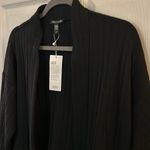 Eileen Fisher Jacket Black Cotton Quilted Blazer Channels Cardigan Size Small Photo 9