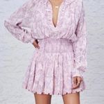 House of Harlow  1960 x Revolve Dress Ajay Ruffle Long Sleeve Mini Paisley Sz M Photo 0