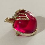 Elegant Red and Gold Brooch Photo 1