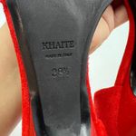 KHAITE Seville Suede d’Orsay Heels Red Pointy Toe Kitten Photo 10