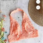 Free People Galloon Lace Halter Bralette Womens Size L Orange Photo 1