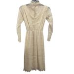 California vintage Miss Eliette  Casual Neckline Wedding Midi Dress Long Sleeve Photo 10
