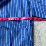 Madewell Courier Stripe Button Back Shirt In Midnight Sea Photo 9