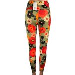 Tory Burch Sport Green Multicolor Floral Yoga Low Rise Athletic Leggings Size XS Photo 2