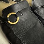 Antonio Melani  Black w/ Gold Buckle Leather Mules Flats Shoes Women's Size 8 Photo 6