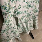 Pink Lily  White Green Floral V Neck Button Front Maxi Dress‎ Summer Casual Large Photo 2