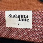 Savanna Jane Southwestern Sweater Brown Coastal Cowgirl Pattern Cardigan Large Photo 9