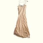 Inwear Size 8 Beaded‎ Floral Crepe Maxi Dress Beige Blush Asymmetric Fairycore Tan Photo 4