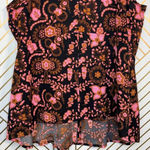 ALC Frank ALC A.L.C. Stuart Blouse Tank Top Top Sleeveless Henna Paisley Silk Pink Size 2 Photo 4