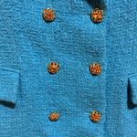 ZARA  Blue Tweed Waistcoat Blazer Vest Mini Dress Size Small Blogger Favorite Photo 10