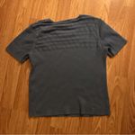 Christopher & Banks  L Cotton Acrylic Stretch Short Sleeve Blue Sweater Top Photo 3