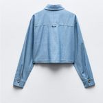 ZARA Women's Blue Denim Jacket Photo 1