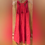 Banana Republic Banana Republic Linen Trapeze High-Low Dress Blooming Red Orange Size 2 Petite Photo 8