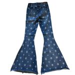 Judy Blue Spangled Super Flare Bell Bottom Jeans Sz 28 High Rise Star Print Photo 4