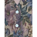 Vintage Floral Tapestry Vest Cottagecore Grandma Core Layering Waistcoat Large Tan Size M Photo 5