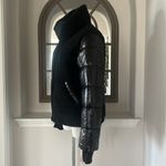 AQUA Bloomingdale’s Mixed Media Puffer Coat Jacket in Black, Size XL NEW w/Tag Photo 7