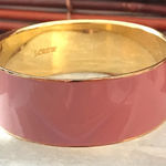J.Crew  Bangle Bracelet Mauve Enameled Gold Tone Photo 0