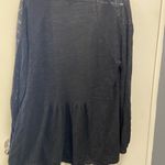 Knox Rose  black long sleeve waterfall sweater Crochet size large Photo 6