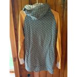 Polka Dot Hoodie Cowl Neck Pullover Long Sleeve, Size small Gray Photo 1