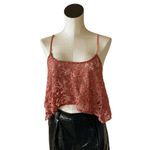 Free People NWOT  NWOT Best Idea sequin cami in rose Photo 5