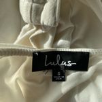 Lulus Cut Out For This One Sleeve Bodysuit, Size Small White Photo 2
