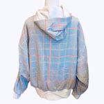 Champion Plaid Hoodie Sweatshirt Blue Houndstooth Orange White XL Photo 4