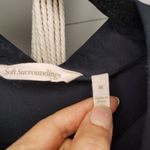 Soft Surroundings  Black Ayida Poplin Button Up Shirt Medium Photo 2