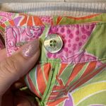 Lilly Pulitzer Vintage  Vibrant Floral Pants in Pink and Orange Photo 2