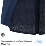 Sherpa Adventure Gear NWT ‘Maya’ top inverted lace inset back L Blue Size L Photo 10