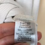 Chaser  Women's Ribbed Knit Ivory V-Neck Long Sleeve Snap Buttons Shirt Photo 7