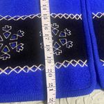 Requirements  Blue Snowflake Cut Out 100% Wool Zip Up Sleeveless Vest Size Small Photo 5