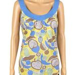 BODEN light blue and yellow tank top with side zipper. Size UK 14/US 10. EUC Photo 0