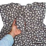 Blue Blush  Violet Purple White Floral Strapless Shorts Romper Tie Front Size L Photo 5