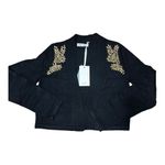 Grace Karin  sparkly black rhinestone cropped cardigan Size Small Photo 3