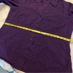 Fashion Bug  Dark Purple Dress Shirt Women’s Size 0X Pintuck detail Career Office Photo 7