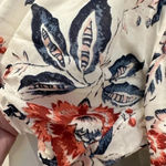 Lucky Brand | White Floral Puff Sleeve Open Tie Back Mini Dress Size S NWT Photo 9