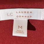 LC Lauren Conrad Womens size Medium Sequin Wrap Mini Dress Wine Nonne Blooms Photo 3