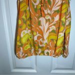 Rose + Olive Orange/Yellow/Green Print Sleeveless Blouse size S Photo 4