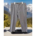 British Khaki tripped Capri Pants - size 10 Photo 1