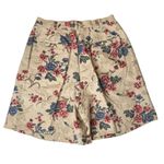 Rafaella Vtg  Linen Blend High Waisted Floral Shorts Culottes Cottage Boho Sz 10 Photo 5