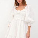 For Love & Lemons Tiana Mini Dress in White Photo 3