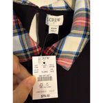 J.Crew Tartan Plaid Collar Overlay Black Sweater NWT Photo 2