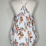 Andthewhy Boho Floral White Halter Tunic Top Photo 7