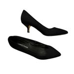 Donald J. Pliner Classic Black Fabric Leather Sole Kitten Heels Shoes Size 8 Photo 1